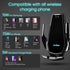 15W Wireless Car Charger - zicBee Qi Fast Charging Auto Clamping Phone Holder for iPhone 15/14/13/12/11 and Samsung