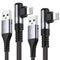 Right Angle iPhone Charger Cable 2-Pack 10FT - Apple MFi Certified Lightning Cable Fast Charging for iPhone