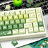PBT Keycaps 133 Keys Gradient Green Keycaps, Dye Sublimation Cute Anime Keycaps XDA Profile for Mechanical Keyboards