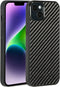 molzar Grip Series Case for iPhone 14 Plus, Real Weave Carbon Fiber, Built-in Metal Plate, Wireless Charging