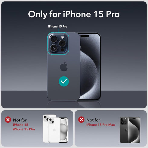 ESR 3 Pack Privacy Screen Protector for iPhone 15 Pro, Anti-spy Tempered-Glass, Micro-curved Edges, Case Friendly