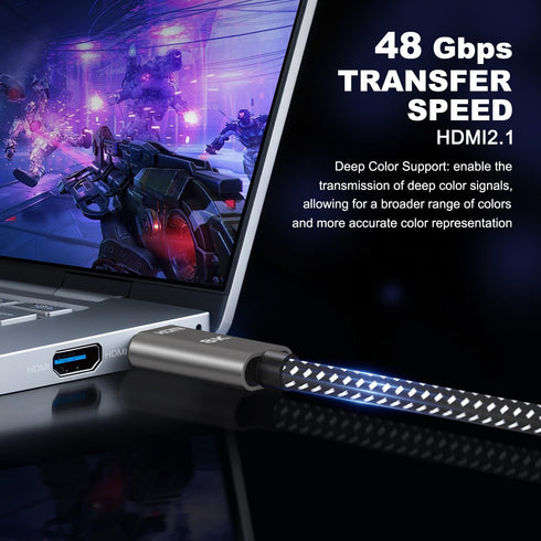 TagBreet 8K 2.1 5 /1.5M, 48Gbps 4K 240Hz 165Hz 144Hz 120Hz, 8K 60Hz, HDR10+, HDCP2.3|, PS5 HDMI Cable ft | Ultra High