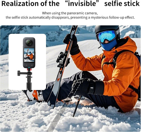 Mechrig 47" (8.8"-47.2") 360 13/12/11/10, Insta360 X5/X4/X3, 3 YD013 Invisible Selfie Stick for Action Cameras