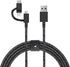 Native Union Belt Cable Universal 6.5ft, MFi Certified Durable Charging Cable with 3-in-1 Adaptor for Lightning, USB-C,