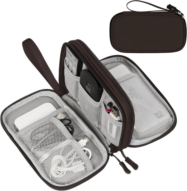 FYY Electronic Organizer - Travel Cable Bag Pouch, Portable Waterproof Double Layers Storage for Accessories