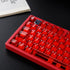 114 Keys Transparent Keycaps, PC Cherry Profile Red Crystal Keycap Set for Cherry MX Switches Mechanical Keyboard