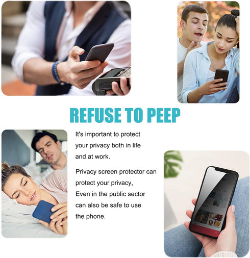 PEHAEL 2 Pack Privacy Screen Protector for iPhone 11 Pro Max/iPhone Xs Max - Anti-Spy Tempered Glass Film