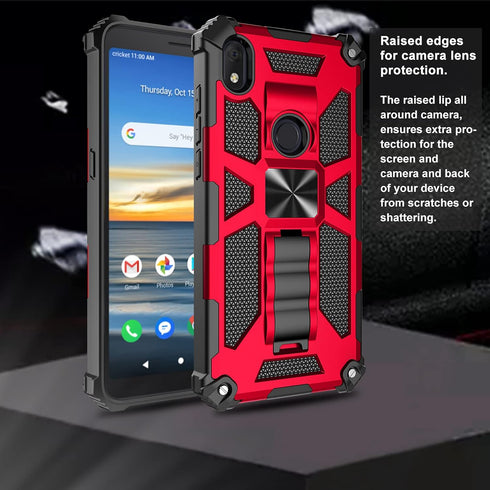 Ailiber Alcatel Axel(5004R) Phone Case - Rugged Case with Kickstand, Magnetic Mount, Compatible with Cricket Alcatel