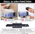 4 Dimmer 180 2 7.4'' ThreeH Projection Alarm Clock Radio Digital Alarm Clock & Rotable & Sounds Large Mirror Display