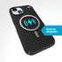 Speck Presidio2 Grip iPhone 15 Case - Built for MagSafe, Drop Protection, Soft Touch - Black/Slate Grey/White