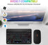 Ultra-Slim Bluetooth Keyboard and Mouse, Portable Mini Wireless Keyboard with 7-Color Backlit for iOS Android Windows