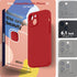 SURPHY Compatible with iPhone 13 Case with Screen Protector, (Camera Protection + Soft Microfiber Lining) Liquid Silicone Phone Case 6.1 inch 2021 (Red)