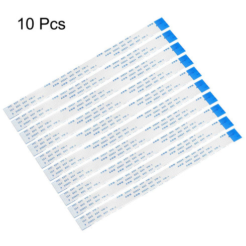 uxcell Flexible Flat Cable, 150mm 1mm Pitch 10 Pins FPC FFC Ribbon Cable for LCD TV DVD Player Laptop, 10Pcs (B Type)