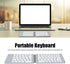 PUSOKEI Foldable Keyboard, Portable BT3.0 Fast Typing Silent Mini Keyboard with 120mAh Battery