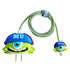 3D Cute Cartoon Charger Protector Case for Apple 20W USB-C Power Adapter and Lightning Cable (Green Hat Mike)