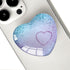 Expanding Heart Glass Mobile Phone Grip Holder for Smartphones, Collapsible Cell Phone Stand (Purple Blue Heart)
