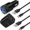 Quick Charge 3.0 Fast Charger Kit for Samsung Galaxy S24 A14 A54 S23 S22 S21, Wall Charger Block + Car Charger Adapter