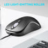 Mofkirg 3-Button 1000 (1) Classic Wired Office Mouse Ergonomic USB Optical DPI Comfortable Durable for Windows Mac