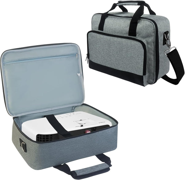 doksmeria Projector Carrying Case, Projector Bag with Accessories Storage Pockets & Adjustable Shoulder