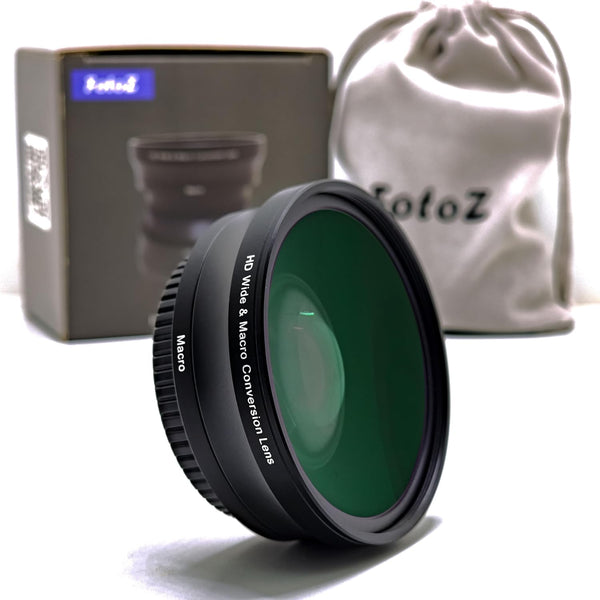 FotoZ 49MM 0.75x HD Wide Angle Conversion Lens (W/Macro Portion) for Canon EOS M6 M50 Mark II M100 M200 Accessories