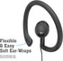 ADIB071SG3B1L Wired In-Ear Earbuds Headphones with Removable Earhooks - Comfort Fit (Black)