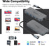 ZSIMC 7-in-1 4K 100W 3 3.0 6, USB C Hub, Docking Station Multiport Adapter with HDMI, Power Delivery, USB Ports, SD/TF