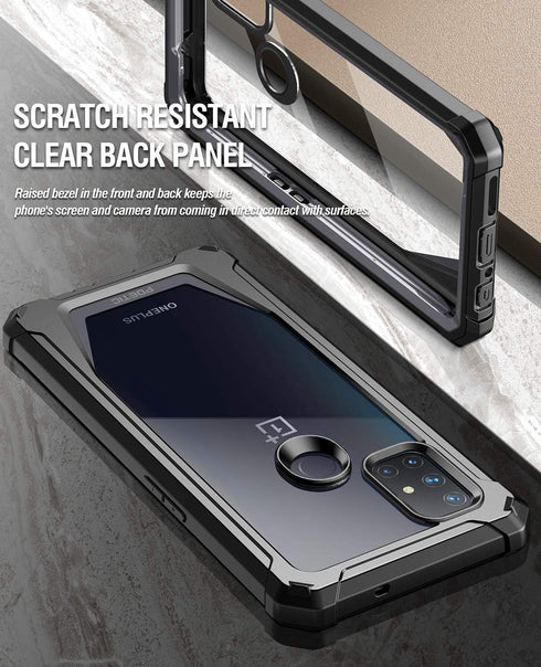 Poetic Guardian Series Case for OnePlus Nord N10 5G, Full-Body Hybrid Shockproof Bumper Cover, Black