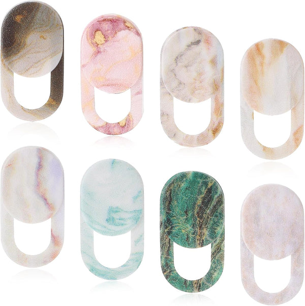 DOPENSPI 8PCS Webcam Cover Slide, Colorful&Marble Laptop Camera Cover Slide Computer Phone Camera
