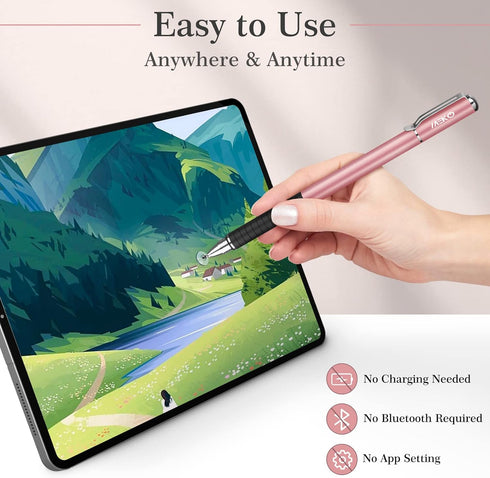 MEKO Stylus Pens for Touch Screens, 2 in 1 Universal Disc Stylus Pens for iPhone, iPad and All Capacitive Devices -