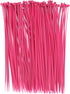 BOROLA Colorful Cable Zip Ties, 100 Packs Self Locking Wire Ties for Home, Office, Garage (Pink, 8 Inch)
