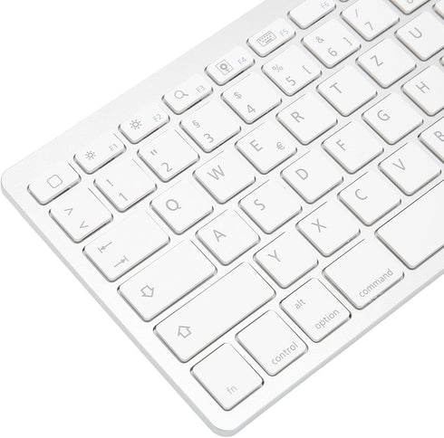 PUSOKEI Bluetooth Keyboard, Portable Slim Silent QWERTZ German Keyboard for iOS, Android, Windows (German Layout)