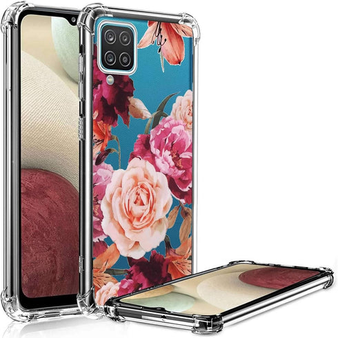 (3 Pack) Galaxy A12 5G Case - Shock-Absorption Anti-Scratch Crystal Clear Soft TPU Slim Bumper Protective Cover for