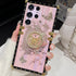 Galaxy S24 Ultra Kickstand Case, Cute Luxury Glitter Bling Butterfly with Ring Stand, Shockproof, Pink