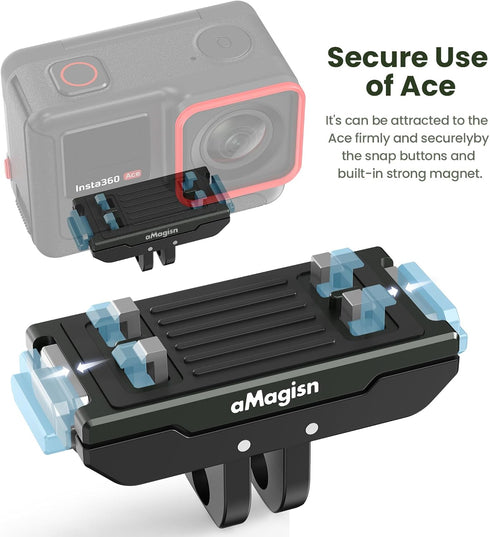 Magnetic Quick Release Mount, Compatible with Insta360 Ace Pro/Ace for Easy Attachment