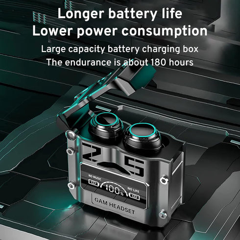 M25 BT5.3 Wireless Sport Earbuds with Environment Noise Cancelling, IPX7 Waterproof, Premium Sound, Silver