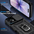 Muntinfe 17 17 6.3 inch, for iPhone Case with HD Screen Protector & Slide Camera Cover & Rotated Ring Kickstand