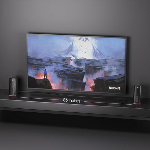 Redragon GS814 Stereo Desktop Speaker, 20W Output, 4 Real Units, BT 5.0/3.5mm AUX, Enhanced Bass, Dynamic RGB Lighting