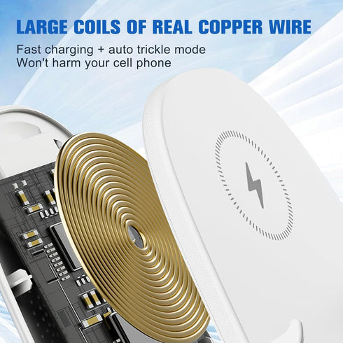 2024 New Mini Chair Wireless Charger, 3 in 1 Multifunctional Phone Holder with Speaker Function, Fast Charger for All