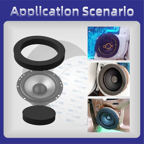 6.5" Foam Speaker Enhancer Fast Rings for 6" 6.5" Car Door Speaker, Universal Bass Blocker Kit