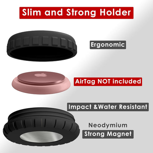 Ultra Strong Case for Apple AirTag, Waterproof & Shock Proof, Secure Attach for Hidden Tracking (4 Designs)