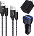 Fast Charger USB Wall Plug & Car Adapter for Samsung Galaxy S24 S23 S22+ S22 Ultra, with 3FT & 6FT Type C Cable.