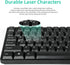 YORUNOHOSHI PS2 104 Wired Keys Computer Keyboard with Stands,Waterproof - US Layout Compatible for Windows, PC, Laptop