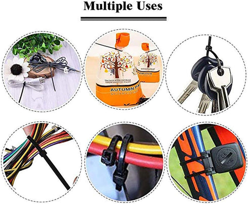 URBEST 100 Pcs Self Locking Wire Cable Zip Ties, 4 Inch Nylon Zip Tie (100, Pink)