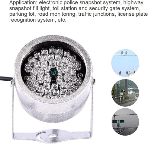 Camera IR Illuminator Lights: Wide Angle Infrared Fill Light for Security Camera, 140 LED Waterproof Night Vision