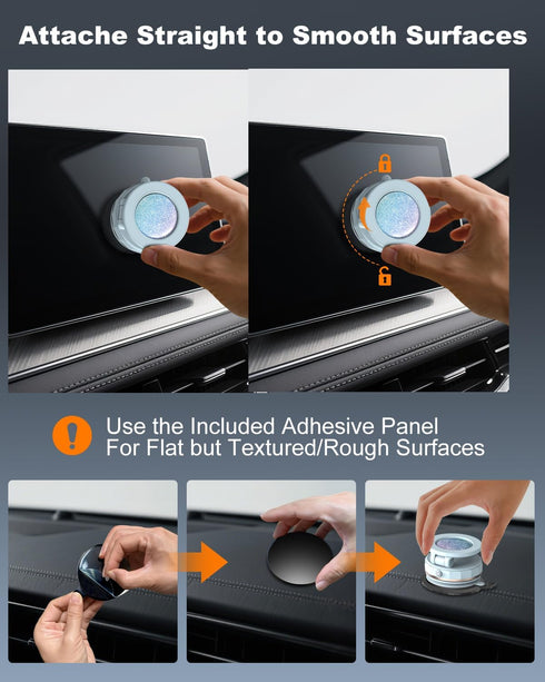 GiieeGii 2026 Gen-3 Mount,360 17/16/15/14/13/12/Android Magnetic Phone Holder for MagSafe Car Adjustable Vacuum Suction