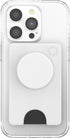 PopSockets Phone Wallet with Expanding Phone Grip, Card Holder, Solid PopWallet - White Black