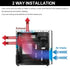 2 120mm 240mm 110V 220V 12V Big Airflow x Computer Case Fan with AC Plug Power Supply, Dual PC Cooling Fan with Speed