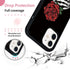 FANXI Gothic Rose Phone Case for iPhone 12/12 Pro - Shockproof TPU & Aluminum, Cute Red Rose Design for Men & Women.