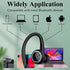 Bluetooth 5.2 Headset, Single Ear Earpiece with Mic, Noise Cancelling Headset for Business, Trucker, Driver