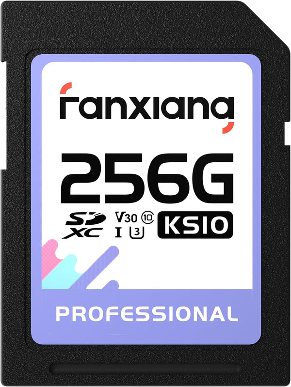 fanxiang 256GB SDXC Memory Card SD Card, UHS-I, C10, U3, V30, Full-HD &